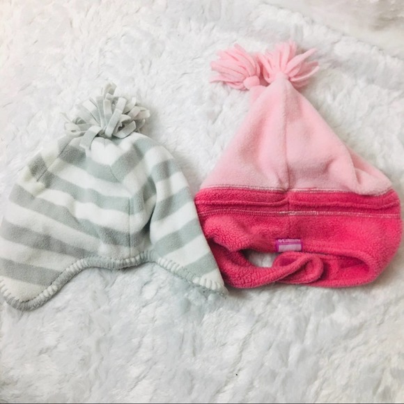 Imfant Baby Girl winter hat Bundle Columbia/ Old Navy - Picture 1 of 6